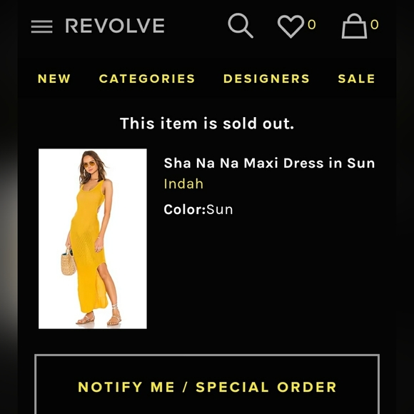 Indah Capsule Sha Na Na Maxi Dress in Sun S/M - BNWT, Extremely Rare $220 - Picture 3 of 4